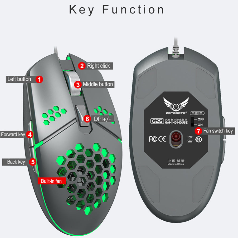 Cooling Hole Mechanical Game Mouse
