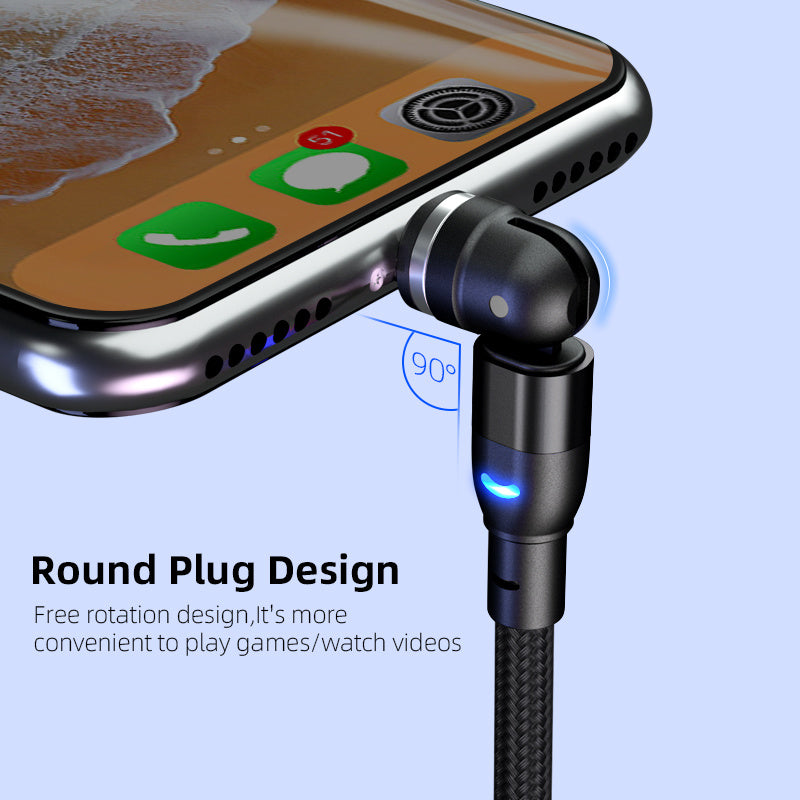 Data Cable 540 Degree Magnetic Charging Cable Three-in-one