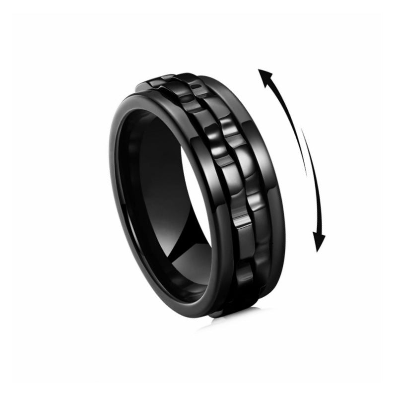 Titanium Spinner Ring Stainless Steel