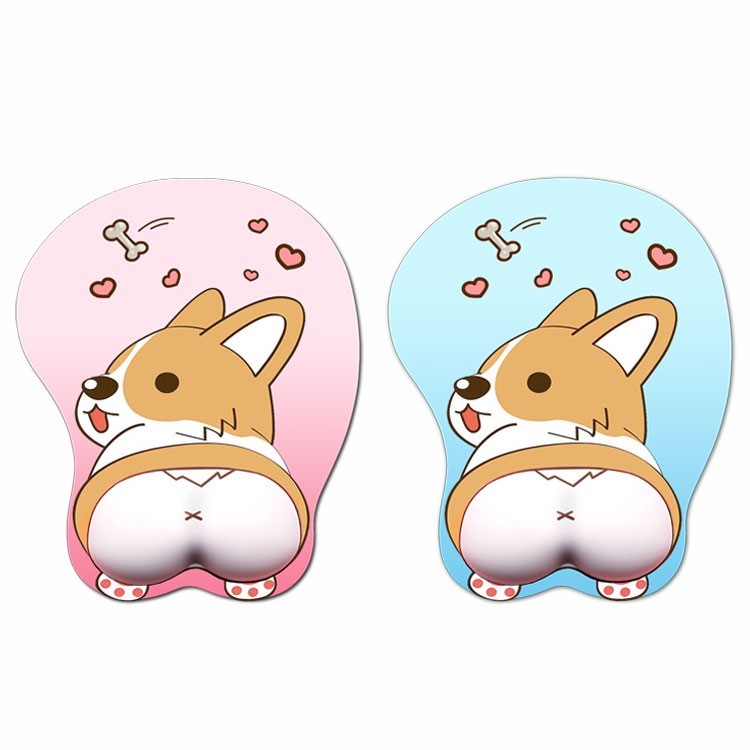 Keji dog mouse pad dog wrist rest pad cartoon pattern PP silicone wristband