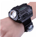 LED watch flashlight with compass