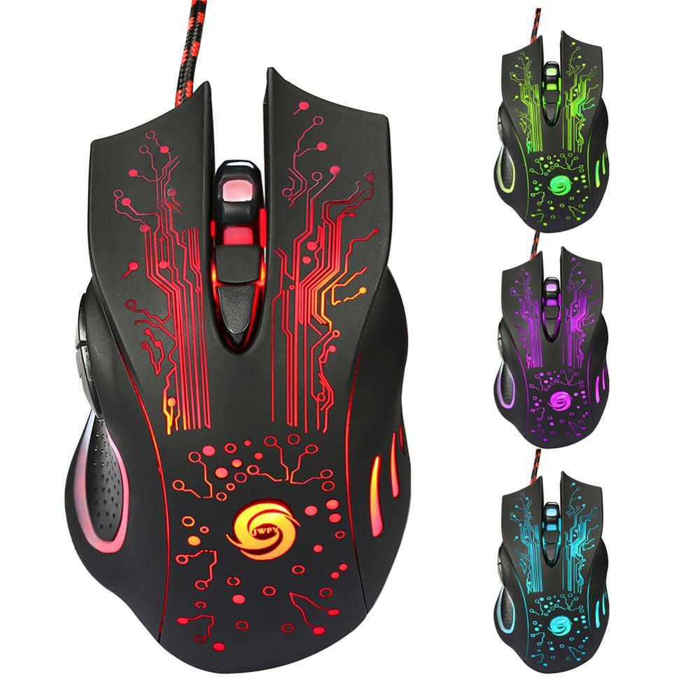 Wired Gaming Mouse Adjustable 7 Buttons LED Backlit