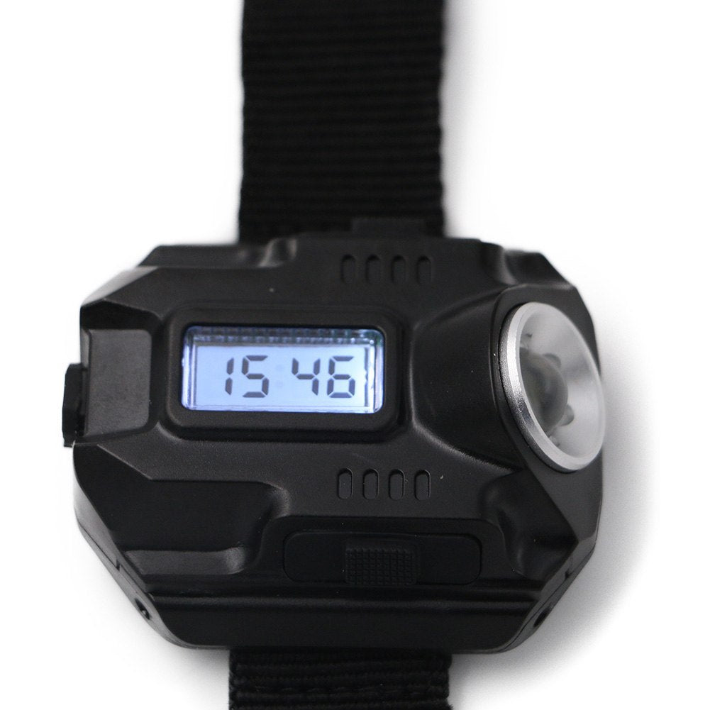 LED watch flashlight with compass