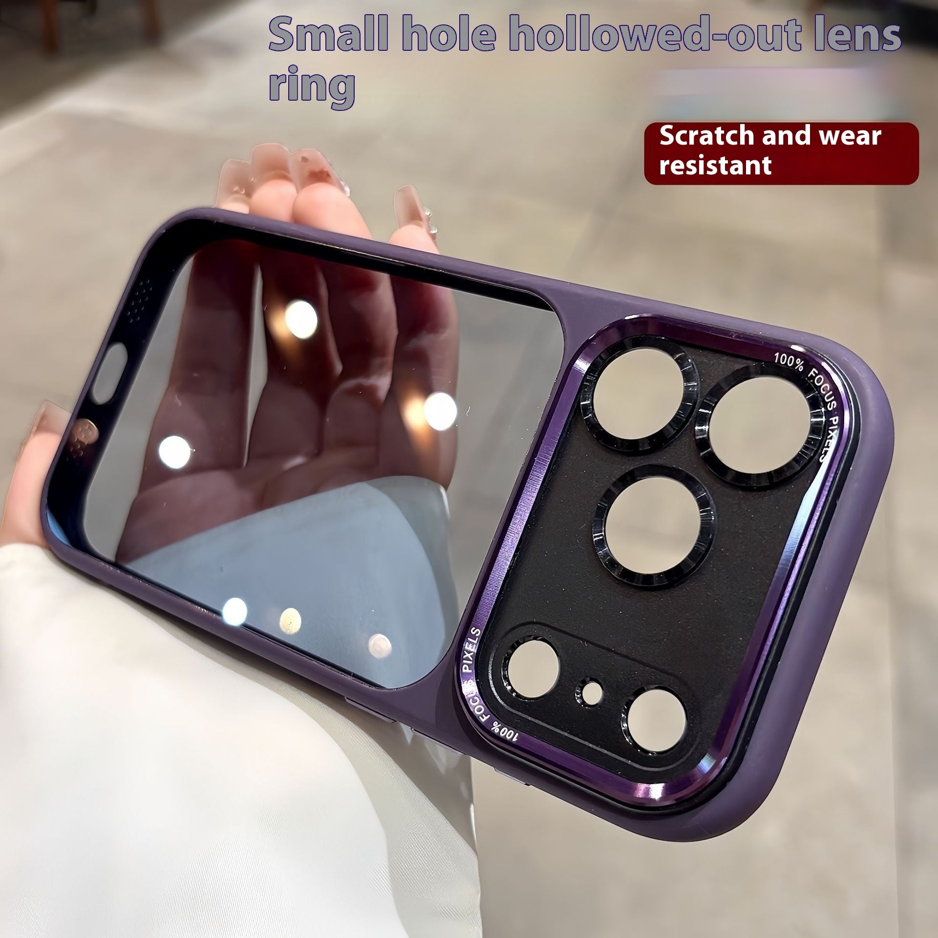 iPhone 14s to 17s Case Integrated AI Button Metal Lens Protective Clear Back Glass Cover