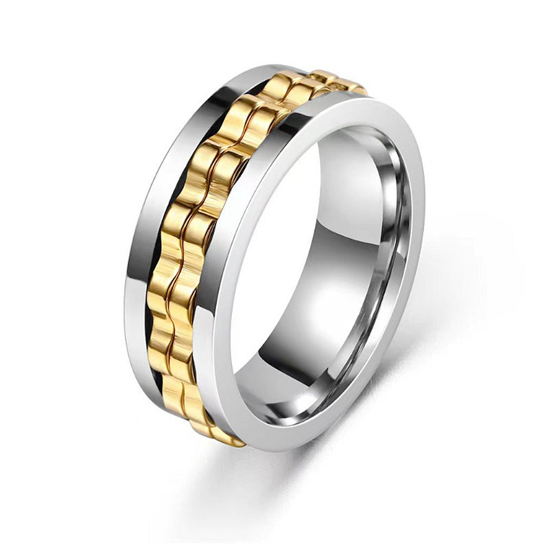 Titanium Spinner Ring Stainless Steel