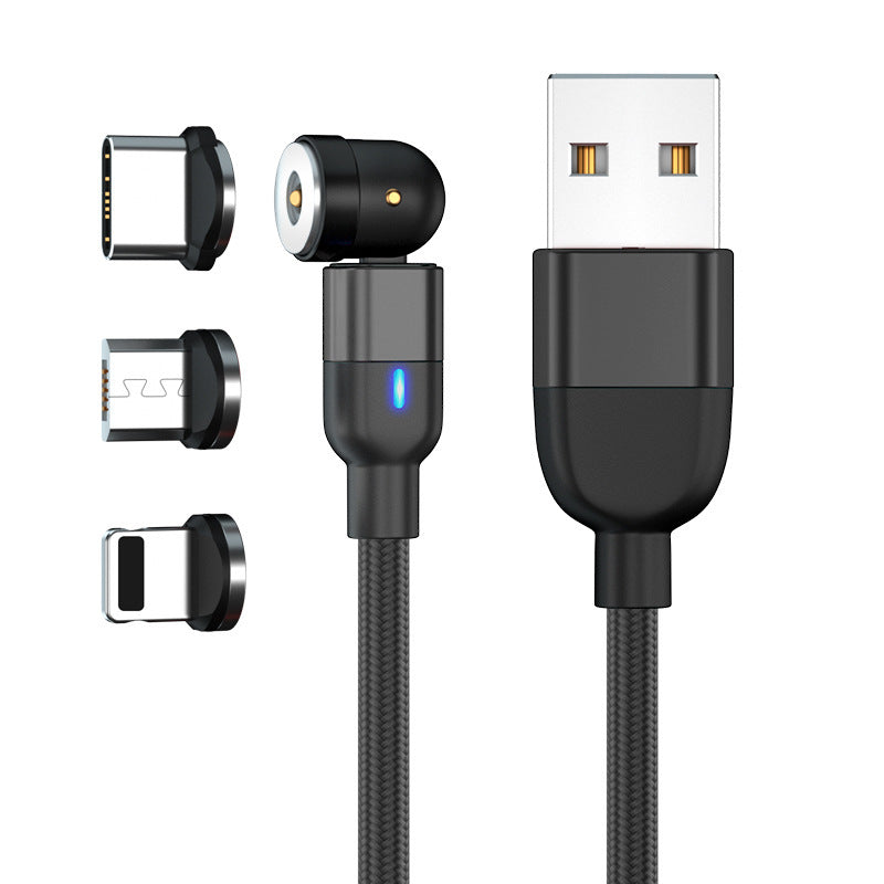 Data Cable 540 Degree Magnetic Charging Cable Three-in-one