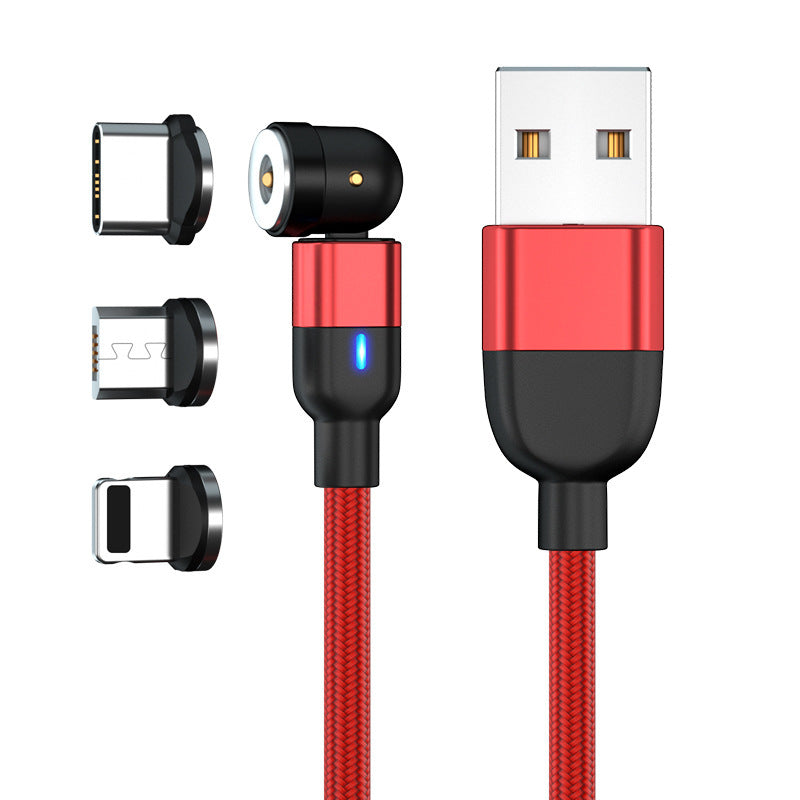 Data Cable 540 Degree Magnetic Charging Cable Three-in-one