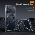 IPhone17promax Metal Frame Phone Case With Magnetic Bracket