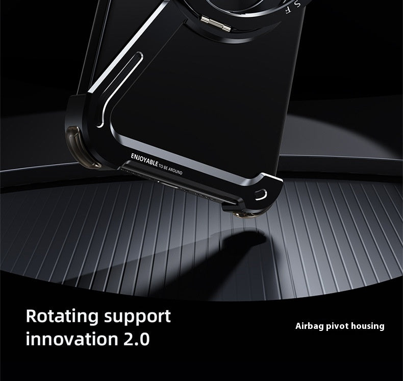 IPhone17promax Metal Frame Phone Case With Magnetic Bracket