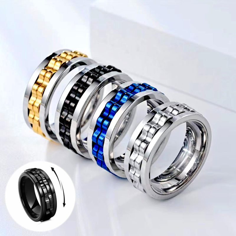 Titanium Spinner Ring Stainless Steel