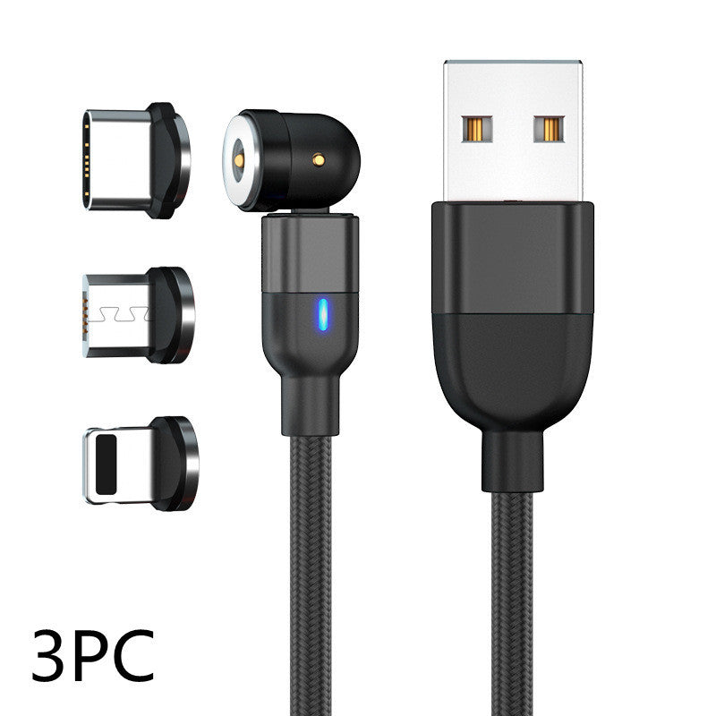 Data Cable 540 Degree Magnetic Charging Cable Three-in-one