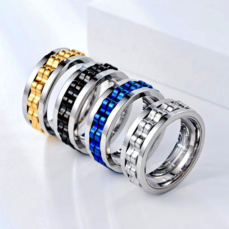 Titanium Spinner Ring Stainless Steel