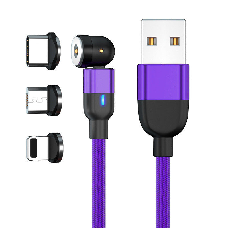 Data Cable 540 Degree Magnetic Charging Cable Three-in-one