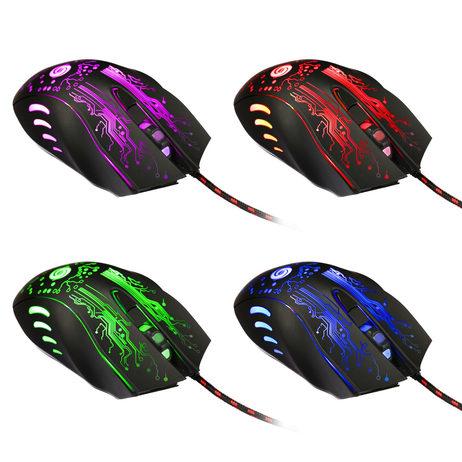 Wired Gaming Mouse Adjustable 7 Buttons LED Backlit