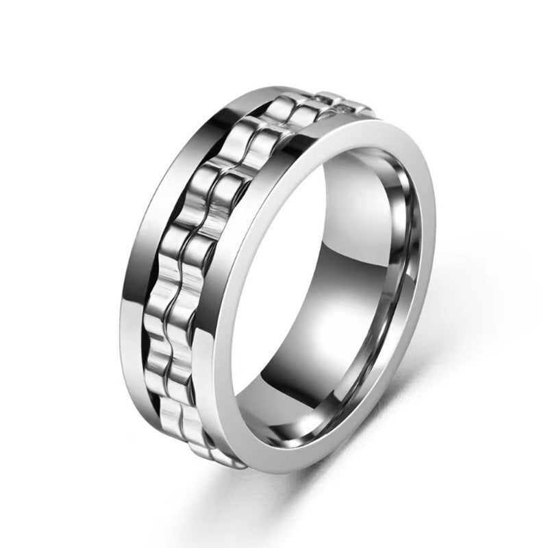Titanium Spinner Ring Stainless Steel